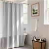 REDKEY Tenda Doccia con Ponderati Tessuto Antimuffa Impermeabile 120x180 cm per Vasca da Bagno, Poliestere con 8 Ganci Antiruggine, Grigio