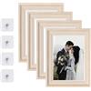 FALSKT 4 Pezzi Cadre Photo per Photo 13x18cm, Cornici per Foto Plexiglas, Cadre Bois Formati Orizzontali e Verticali con 4 Ganci per Foto, Poster, Puzzle (Bianco)