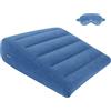 ProPillows Cuscino a Cuneo Gonfiabile Portatile - Cuscino Triangolare per Letto e Divano, Supporto per Schiena e Gambe, Cuscino Antireflusso Adulti per Dormire, Lettura e Viaggio (Blu)