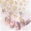 Ruispeed Goldene adesivi per unghie, adesivi con stelle e luna, serpenti con design, adesivi per unghie autoadesivi, goffratura 5D con design, manicura bronzata, accessori decorativi fai da te per donne