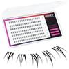 SEEDEW Extension Ciglia a Casa, 126 Pezzi Inferiori Volume Ciglia Fai Da Te, Morbide Ciglia Finte Grappolo Individuali Autoadesive per Tutti i Giorni Feste(Volume-J Curvatura-0,08mm-MIX6-8mm-Nero)