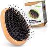 lampox Spazzola per capelli in bambù con setole di cinghiale, a forma di | Massaggio della testa, spazzola districante per capelli lunghi e ricci, per donne, uomini e bambini, spazzola massaggiante