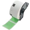 BETCKEY - 1 Rotolo DK-11220 Etichette di Carta Termica Compatibile con Brother, 39mm x 48mm, 620 Etichette Colorate Verde per Stampanti di Etichette Brother QL