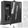 HARDELL Penna per incisione, kit di strumenti elettrici per micro incisione, strumenti rotanti senza fili ricaricabili USB, macchina incisore professionale portatile fai da te per metallo, vetro
