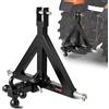 VEVOR Attacco per Rimorchio a 3 Punti con Ricevitore da 50,8 mm, Attacco a 3 Punti con 3 Sfere per Rimorchio, Adattatore per Barra di Traino per Trattore, Compatibile con Kubota, Mahindra, Ford