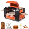 VEVOR Incisore Laser CO2 da 60 W Macchina per Incisione e Taglio Laser CO2 Macchina per Incisione e Taglio, Taglierina Compatibile con LightBurn CorelDRAW RDWorks, per Legno, Acrilico, Vetro
