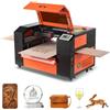 VEVOR Macchina Incisore Laser CO2 da 50 W, Macchina per Incisione e Taglio Laser CO2 Taglierina per Incisione Compatibile con LightBurn CorelDRAW RDWorks, per Legno, Acrilico, Vetro