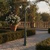 Lampione Storico con 3 Lanterne 215cm E27 IP54 Verde Anticato - Serie BELLINI