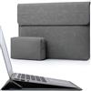 HYZUO 13,3-14 Pollici Custodie Laptop Borsa con Funzione Stand per MacBook Pro 14 M5/M4/M3/M2/M1 2026-2021, MacBook Pro/Air 13,3, 13,5 13,8 Surface Laptop, HP Spectre X360 13/14, Grigio Scuro