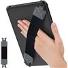MoKo Cinturino di Sicurezza per 9 - 11 iPad/iPad Pro/iPad Air/Kindle Fire HD/Samsung/Lenovo Tablet, Cinturino Nero da Mano Versatile ad Alta Elasticità Supporto Antiscivolo, Grigio Siderale