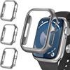 iVoler 3 Pezzi Cover Rigida PC per Apple Watch Series 9 8 7 41mm (Senza Pellicola Protettiva), Ultra Sottile Custodia Antiurto e Anti-Graffio Bumper Case, Titanio