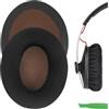 Geekria Comfort Velour Cuscinetti Auricolari di Ricambio per Sennheiser Momentum On-Ear, HD1 On-Ear, Parti di Riparazione con Guida Video (Black Velvet)