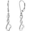Miaofu Orecchini Pendenti Argento Sterling 925 Donna Brillanti Elegante con Diamantii Zirconi Infinito Lunghi Pendenti 02
