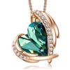 CDE Collana da donna in oro rosa, a forma di cuore, con elegante confezione regalo, regalo di Natale per lei, moglie, fidanzata, mamma, San Valentino, festa, matrimonio, anniversario, compleanno