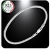 QUADRI - Bracciale in Argento 925 per Uomo e Donna | Bracciale a maglie Franco di fabbricazione italiana | Catena in Argento per Uomo e Donna | Finitura SILVER PLUS antiossidante | 20.3 cm