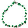 Spadarella Gioielli Spadarella spadino bracciale con pepite in argento 925 di diametro 4 mm e cotone nautico verde smeraldo.Fatto a mano.Unisex.Lunghezza 17cm.