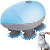KUWUNG Massaggiatore Elettrico per la Testa, Portatile, Impermeabile IPX7, 4 Teste Massaggianti, per Gatti e Corpo