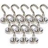 Magnetpro Gancio magnetico Magnetpro 9 kg Potenza di aspirazione eccellente Magneti al neodimio potenti Magnetici per porte, armadi, soffitti, accessori, accessori industriali (12 pezzi)