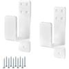 TopHomer 2 staffe per barriera per porte, staffe a U in metallo per legname 2 x 4, staffa di rinforzo di sicurezza per porte aperte, supporto per casa, fienile, garage (bianco)