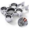 Theiuaoqwe Chiave per Rubinetto Sottolavello 12 in 1 Portatile in Metallo per Chiave Rubinetto Lavello Adatta per Filtri Rubinetti Lavandino Misti M16/M18/M20/M22/M24, per Cucina, Bagno, WC, Lavello