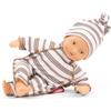 Götz 2487030 - Bambola Mini muffin Urban Stripes - 22 cm, occhi marroni dipinti senza capelli - Bambola per corpo molle in set da 3 pezzi, a partire dai 18 mesi