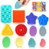 ddLUCK 12 giocattoli anti-stress sensoriale Fidget Stone, giocattoli in Silicone Texture Worry Stone Giocattoli, giocattoli sensoriali per ADHD e autismo con scatola di plastica, per bambini e adulti