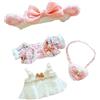 niannyyhouse 20 centimetri Bambola di Peluche Vestiti Rosa Copricapo Cappotto Vestito Zaino 8 Morbido Farcito Peluche Giocattolo Vestire Accessori