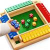 WTZWYFWJ Shut the box 2-4 giocatori giochi da tavolo, gioco da tavolo in legno con 8 dadi, gioco dei dadi in scatola, giochi di matematica,per bambini adulti,classe familiare o bar