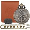 LKKCHER DESIGN D&D Drago con spada e custodia per orologio da tasca, set di mini dadi in metallo poliedrici, 7 dadi in metallo poliedrici, spada fantasy drago, set per principianti DND, regali DND con borsa in pelle