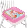 wooshwa Rialzo Sedia Bambini, Cartoon Cuscino Rialzo Alzatina Sedia per Bambini con 2 Regolabile Cinghie & Base Antiscivolo, Lavabile (Principessa)