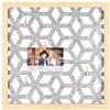 walther design cornice portaoggetti in legno naturale con 3 clip 40 x 40 cm YI440H