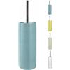 Spirella Scopino per WC Supporto in Ceramica, Tubo scanalato, Blu Turchese