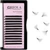 Oreola A Second Flower Extension ciglia D Curl Lashes 0,07 mm di spessore Ciglia morbide naturali nere a lunga durata Ciglia a ventaglio classiche semplici a lunga durata (0,07 D 8 mm)