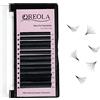 Oreola Easy Fan Lashes D Curl 0.07 9-16mm 1 secondo Fast Fan Volume Lashes Extension ciglia in seta con fioritura automatica, Cluster 3D 4D 6D 8D Volume Extension Ciglia Pratica Lashes