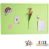 Penbinmall 60 x 40 cm, grande bacheca in sughero, in feltro, spessore 0,9 cm, pieghevole, con nastro adesivo, in feltro, colore verde smeraldo