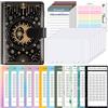 SKYDUE Raccoglitore Ad Anelli A6, Agenda Ad Anelli Con 100 Buste Challenge,Raccoglitore Di Bilancio,Budget Binder, Agenda Porta Soldi, Budget Planner Con Buste(Divinazione)