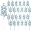 Fangoo 24 Pezzi Decorazione Bacche Azzurro Artificiale Bacca Azzurro Bordeaux Raccoglie Agrifoglio Bacche Rami Bacche di Natale Steli per Albero di Natale Stagione Delle Inverno