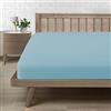 Poligino Lenzuolo Sotto con Angoli Matrimoniale 150, Lenzuolo in Premium Microfibra Certificato Oeko-TEX®, Lenzuolo Letto Matrimoniale Confortevole Morbido Traspirante Celeste 150x190/200 H30 cm