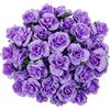Kesote 50 Pezzi di Teste di Rosa Artificiale di Seta, Fiori di Seta, Rose Artificiali di Decorzione per Matrimonio, Festa, Casa, Viola, 4CM