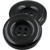 Blausky 10 bottoni colorati, in plastica, 4 occhielli, bottoni rotondi in resina, piccoli bottoni, rotondi, per cucito, lavori a maglia, fai da te, decorazione regalo, colore nero, 38 mm