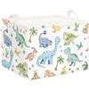 Clastyle Cesto Portabiancheria Boho Dinosauro Cestino Portaoggetti Palma Cesta Biancheria Genitori per Organizzare Giocattoli Vestiti, Pterosauro, 40x30x30 cm