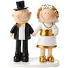 Hobbyfun Statuetta per torte, per 50° anniversario di matrimonio, nozze d'oro, adatta anche come centrotavola