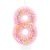 mciskin Candele per 8° compleanno Macaron, candela rosa numero 8 per ragazze, decorazioni per 8° compleanno, candela rosa macaron, 8 decorazioni per torta per ragazze, decorazione per feste a tema