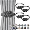 Pretty Jolly Mini fermatenda magnetici Stile nordico Semplice Fermatenda per tende Elegante decorazione per drappeggi a cravatta per finestre di casa e ufficio, Grigio scuro, 4 pezzi