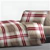 Riad Arredo Set Copripiumino 100% Cotone Morbido Mano Delicata - Parure Sacco Piumino con Federe Made in Italy (Dublin Beige,Piazza E Mezzo 200x250 cm + 1 Federa 52x82)