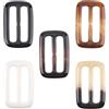 GORGECRAFT 20pz 5 Colori Resina Cappotto Fibbia 5.9x3.7cm Rettangolo Sciarpa di Seta T-Shirt Cravatte Clip Fermagli Regolatore Angolo Vita Avvolgere Cintura Anello per Fettuccia Cinghia Borsa Cucito