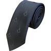 Great British Tie Club Cravatta da uomo massonica massonica nera intrecciata sottile larghezza 5,1 cm