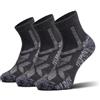NORDIC Socks Calzini Hiking leggeri in lana Merino, per uomo e donna, confezione da 3 paia, taglio basso, unisex, anti-vesciche, anti-umidità (IT, Testo, XL, XXL, Regular, Regular, Nero)