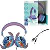 Lexibook, Disney Stitch, Cuffie stereo cablate Stitch 3D, Pieghevoli, Potenza sonora limitata, HP015DLXB