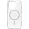 OtterBox Custodia Trasparente per iPhone 15 PRO (Only) Symmetry Series - Stardust (Trasparente/Argento), Si aggancia a MagSafe, Ultra-Elegante, Bordi rialzati proteggono Fotocamera e Schermo